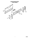 BACKGUARD Diagram and Parts List for FGP335VL0  Roper Range