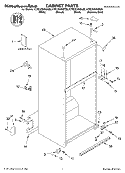 CABINET, LITERATURE Diagram and Parts List for KTRC22KKSS00  KitchenAid Refrigerator