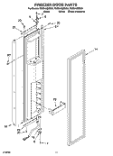 FREEZER DOOR PARTS Diagram and Parts List for KSSS42QMX01  KitchenAid Refrigerator