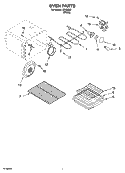 OVEN PARTS Diagram and Parts List for IJP89800  Inglis Range