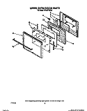 UPPER OVEN DOOR Diagram and Parts List for KEBI241WBL2  KitchenAid Wall Oven