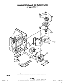 MAGNETRON AND AIR FLOW Diagram and Parts List for MW8400XW0  Whirlpool Microwave