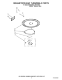 MAGNETRON AND TURNTABLE PARTS Diagram and Parts List for IMH16XWS3  Whirlpool Microwave