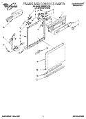 FRAME AND CONSOLE Diagram and Parts List for DU900PCDQ2  Whirlpool Dishwasher