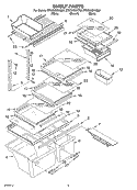 SHELF Diagram and Parts List for ET8CHMXKT02  Whirlpool Refrigerator