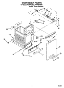 CONTAINER PARTS Diagram and Parts List for KUCP02IRBL1  KitchenAid Trash Compactor