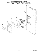 DISPENSER FRONT PARTS Diagram and Parts List for AFI2538AEB00  Whirlpool Refrigerator
