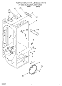 REFRIGERATOR LINER Diagram and Parts List for 6ED25DQXFB03  Whirlpool Refrigerator