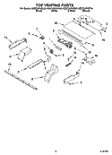 TOP VENTING PARTS, OPTIONAL PARTS Diagram and Parts List for KEBC207KBT05  KitchenAid Wall Oven