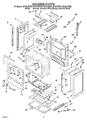 CHASSIS Diagram and Parts List for SF367LEKW0  Whirlpool Range