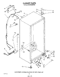 CABINET Diagram and Parts List for EV150NXSW10  Whirlpool Freezer
