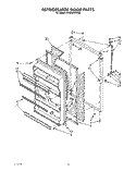 REFRIGERATOR DOOR, LIT/OPTIONAL Diagram and Parts List for ET20NKXXW00  Whirlpool Refrigerator