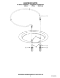HEATER PARTS Diagram and Parts List for KUDE60FXBL4  KitchenAid Dishwasher