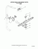 UPPER WASH AND RINSE PARTS Diagram and Parts List for IWU98660  Inglis Dishwasher