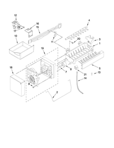 Icemaker Parts Diagram and Parts List for 10672003012  Kenmore Refrigerator