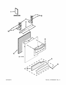 Part Location Diagram of W10827630 Whirlpool PANEL