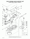 CASE, GEARING AND PLANETARY UNIT Diagram and Parts List for KP26M1XQBF5  KitchenAid Mixer