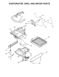 Evaporator, Grid, And Water Parts Diagram and Parts List for KUIX305ESS1  KitchenAid Ice Maker