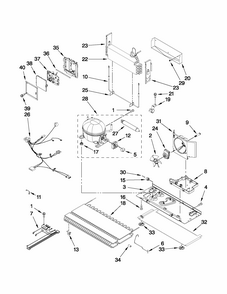 Unit Parts Diagram and Parts List for 59679533014  Kenmore Refrigerator