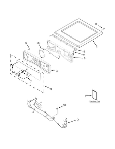 Top And Console Parts Diagram and Parts List for WED75HEFW0  Whirlpool Dryer