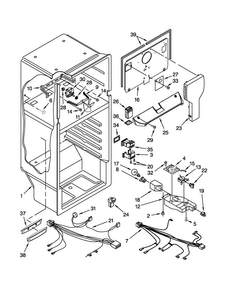 Liner Parts Diagram and Parts List for W8RXCGFXQ04  Whirlpool Refrigerator