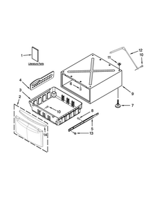 Cabinet Parts Diagram and Parts List for XHPC155YBD0  Whirlpool Laundry Accessories