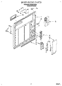 INNER DOOR Diagram and Parts List for DP840CWDB0  Whirlpool Dishwasher