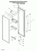 REFRIGERATOR DOOR PARTS Diagram and Parts List for ID3CHEXVQ00  Whirlpool Refrigerator