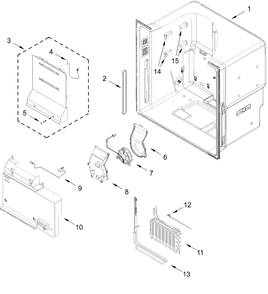 Refrigerator Liner Parts Diagram and Parts List for KRQC736RPS00  Whirlpool Refrigerator