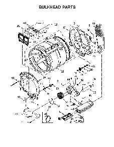 Bulkhead parts Diagram and Parts List for 11061633611  Kenmore Dryer
