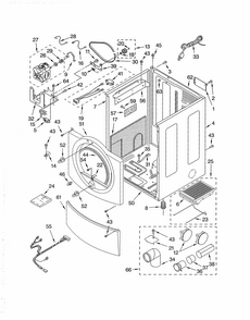 Cabinet Diagram and Parts List for 11094832202  Kenmore Dryer