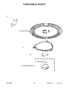 06 - Turntable Parts Diagram and Parts List for YWMH31017HZ4  Whirlpool Microwave