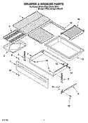DRAWER & BROILER PARTS, MISCELLANEOUS PARTS Diagram and Parts List for GR458LXMT0  Whirlpool Range