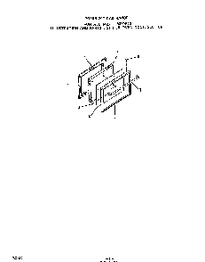 Oven Door Diagram and Parts List for 1405*1A  Roper Range