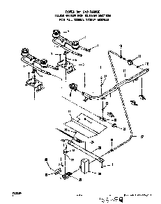 Burner Diagram and Parts List for 1335*0A  Roper Range