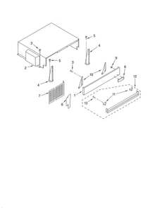 Top Grille And Unit Cover Parts Diagram and Parts List for KCCS36FJT00  KitchenAid Refrigerator