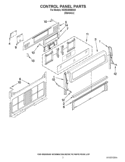 CONTROL PANEL PARTS Diagram and Parts List for KGRS308BSS0  KitchenAid Range