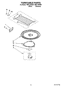 TURNTABLE PARTS Diagram and Parts List for YMH1170XSS1  Whirlpool Microwave