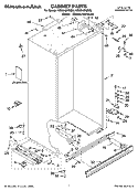 CABINET PARTS Diagram and Parts List for KSSS48FMX02  KitchenAid Refrigerator
