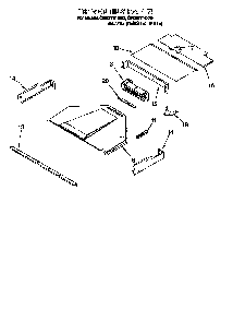 Top Venting Diagram and Parts List for PBK1227  Whirlpool Wall Oven