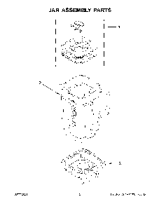Jar Assembly Parts Diagram and Parts List for 5KSB4026EBE0  KitchenAid Blender