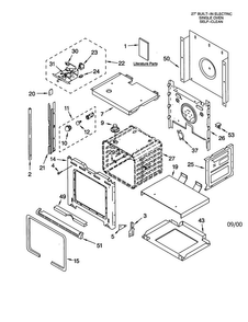 Oven Diagram and Parts List for RBS275PDQ9  Whirlpool Wall Oven