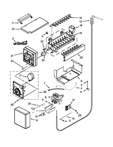 Icemaker Parts Diagram and Parts List for KBSD508ESS00  KitchenAid Refrigerator