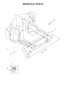 Manifold Parts Diagram and Parts List for KSDG950ESS0  KitchenAid Range