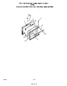 Oven Door Diagram and Parts List for F5358*0  Roper Range