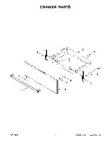 Drawer Parts Diagram and Parts List for KSEG700ESS4  KitchenAid Range