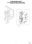 LATCH BOARD PARTS Diagram and Parts List for GT4175SPS0  Whirlpool Microwave