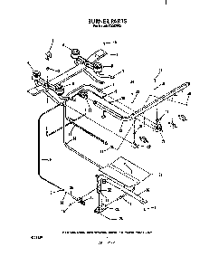 Burner Diagram and Parts List for F4007W2  Roper Range