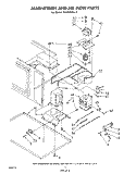 MAGNETRON AND AIR FLOW Diagram and Parts List for MW8700XL2  Whirlpool Microwave