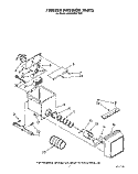 FREEZER INTERIOR Diagram and Parts List for 3ED22DWXTN01  Whirlpool Refrigerator